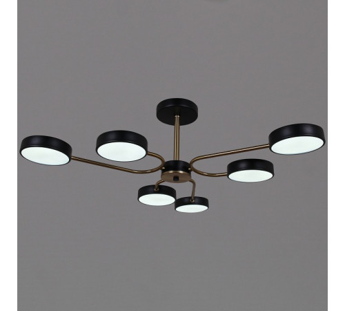 Люстра на штанге 03325-0.3-06 BK+COPPER