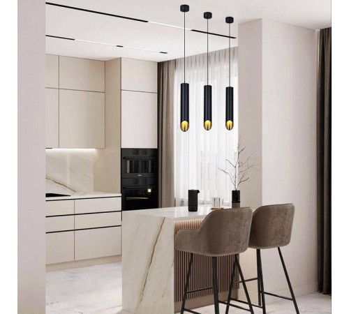 Подвесной светильник Reluce Technical 16007 16007-0.9-001LD 300mm GU10 BK+GD