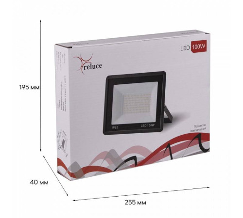 Настенно-потолочный прожектор Reluce 54001-9.2-001OL LED100W BK