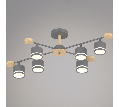 Люстра на штанге 78730-0.3-06 GX53 GREY+WOOD