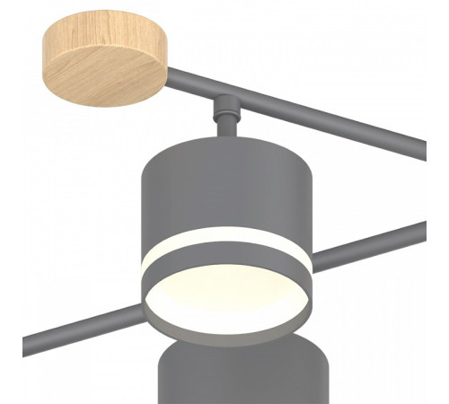 Люстра на штанге 78730-0.3-06 GX53 GREY+WOOD