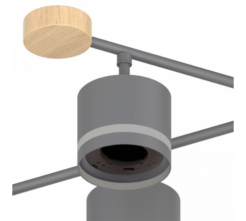 Люстра на штанге 78730-0.3-06 GX53 GREY+WOOD
