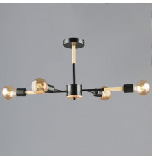 Люстра на штанге 99960 99960-0.3-04 BK+WOOD