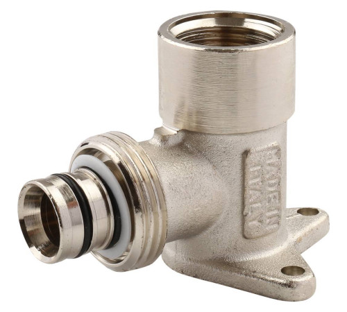 Угольник с креплением Tiemme 20x2.0-1/2 ВР для металлопластиковых труб обжимной 1600027