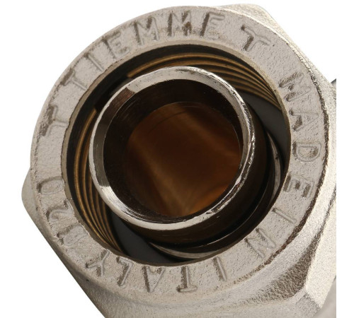 Угольник с креплением Tiemme 20x2.0-1/2 ВР для металлопластиковых труб обжимной 1600027