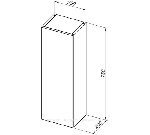 Шкаф подвесной Aquanet Вега 25 белый глянец 329127