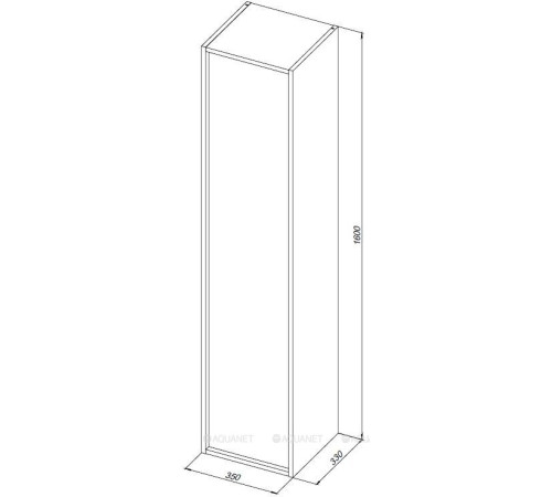 Шкаф-пенал Aquanet Lino Flat 35 белый глянец 00295039