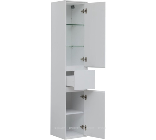 Пенал для ванной Aquanet Милан 35 с ящиком белый глянец 00339957