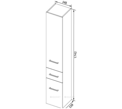 Пенал Aquanet Порто-35 L белый 00201374
