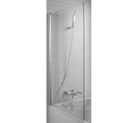 Душевая шторка на ванну Jacob Delafon Struktura 140x80 см профиль хром E6D042-GA