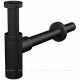 Сифон для умывальника AlcaPlast A400BLACK Design 32 мм круглый черный A400BLACK