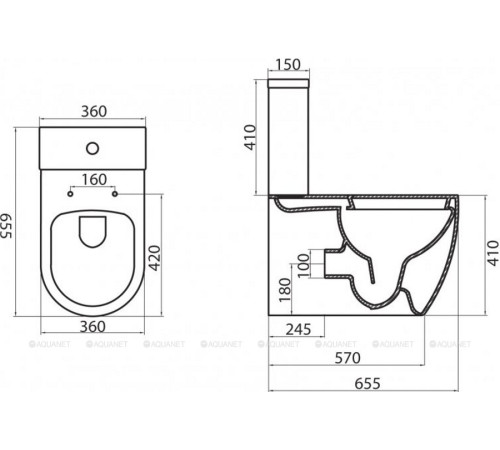 Сливной бачок для унитаза BelBagno Marino BB105T
