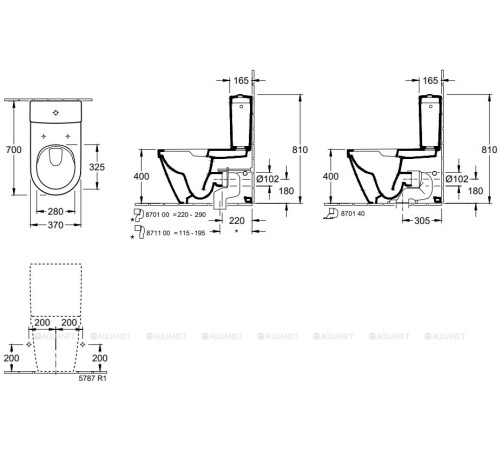Бачок для унитаза Villeroy & Boch Architectura нижний подвод 5787R101