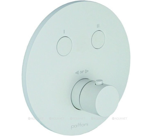 Термостат Paffoni Compact внешняя часть на 2 функции белый матовый CPT018BO