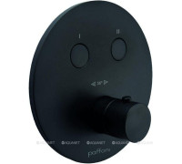 Термостат Paffoni Compact внешняя часть на 2 функции черный матовый CPT018NO