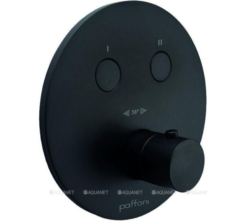 Термостат Paffoni Compact внешняя часть на 2 функции черный матовый CPT018NO