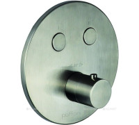 Термостат Paffoni Compact внешняя часть на 2 функции нержавеющая сталь CPT018ST