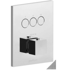 Термостат для душа внешняя часть Paffoni Compact 3 функции Steel Looking CPT519ST