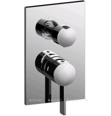 Смеситель встраиваемый для душа Paffoni Rock на 2 выхода 120х190 мм хром RO018CR/M