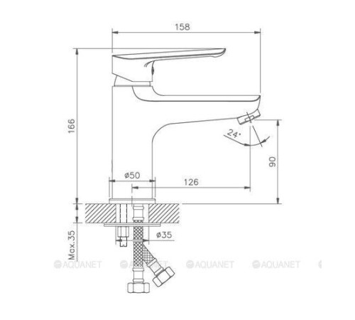 Смеситель для раковины Haiba HB10198 хром HB10198