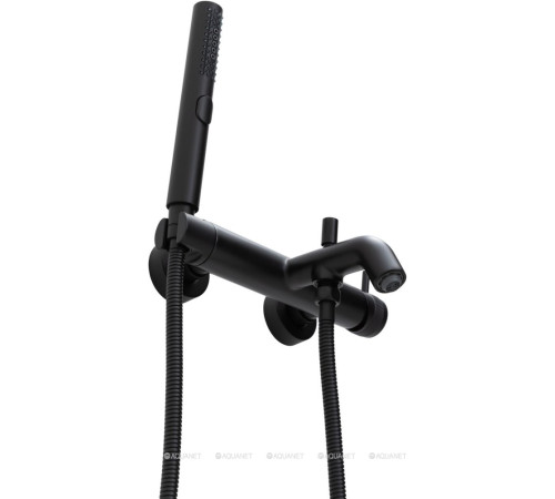 Смеситель для ванны Allen Brau Priority с изливом и душевым набором черный матовый 5.31D10-31