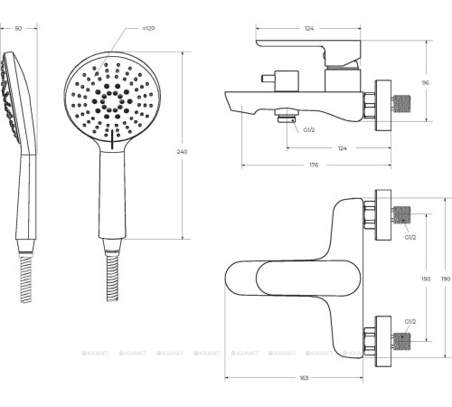 Смеситель для ванны и душа Cezares Stylus хром STYLUS-VD-01