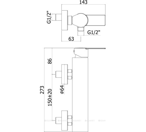 Смеситель для душа Paffoni Tango без душевого набора хром TA168CR