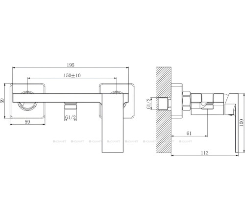 Смеситель с гигиеническим душем встраиваемый Haiba HB5517-8 белый HB5517-8