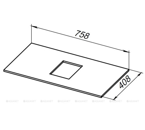 Столешница Allen Brau Priority 80 см бежевая структура 1.31010.B-S