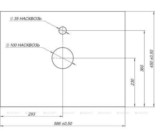 Столешница Aquanet Nova Lite 60 мрамор AB01 00257607