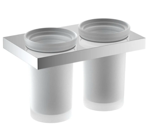 Стакан для зубных щеток двойной Timo Petruma хром 15234/00