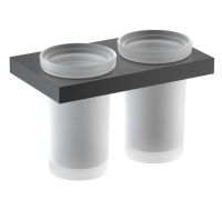 Стакан для зубных щеток двойной Timo Petruma черный 15234/03