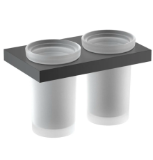 Стакан для зубных щеток двойной Timo Petruma черный 15234/03