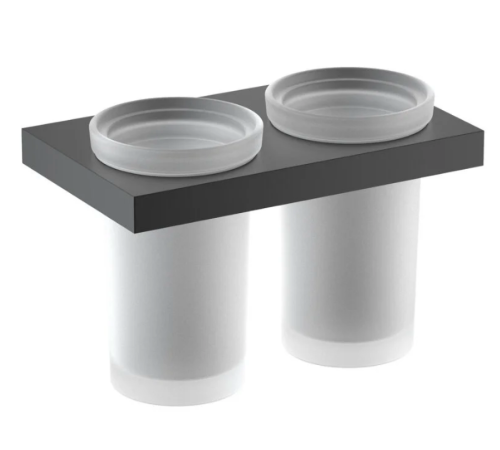 Стакан для зубных щеток двойной Timo Petruma черный 15234/03