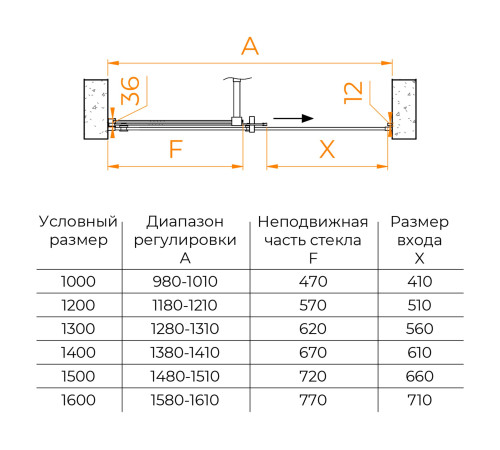 Душевая дверь RGW Tornado TO-18B 1000 мм черный 41071810-14