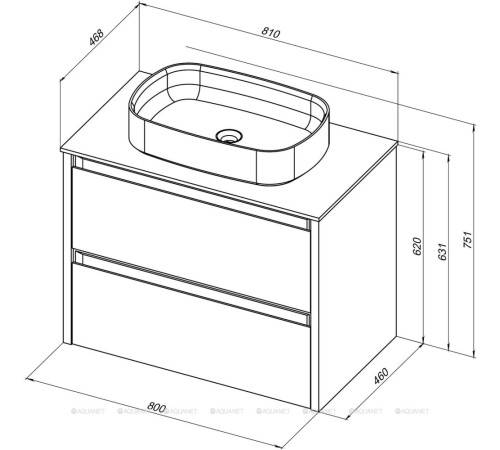 Тумба под раковину Allen Brau FANTASY 2.0 80 см папирус белый матовый 1.11001.PWM