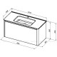 Тумба Allen Brau GRAVITY 100 см 1 ящик олива матовый 1.370014.CGM