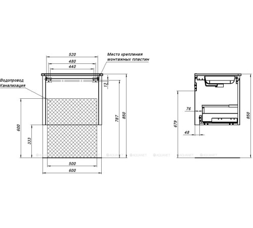 Тумба под раковину Allen Brau GRAVITY 60 1 ящик с фрезеровкой белый матовый 1.370016.WM