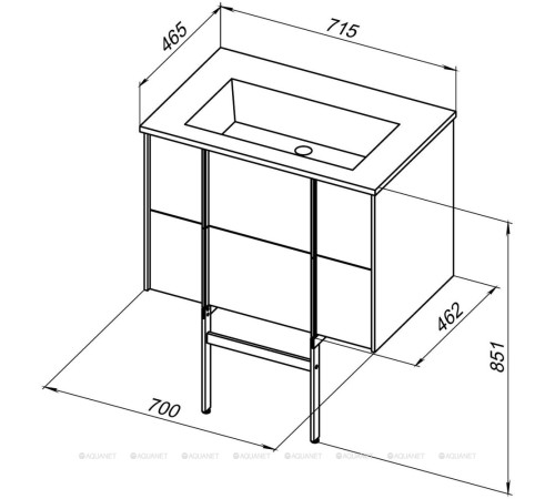 Тумба Allen Brau REALITY 71 см papyrus white matt 1.32004.PWM