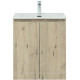 Тумба под раковину Aquanet Алвита New 60 подвесная 2 двери дуб веллингтон белый 00277525
