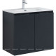 Тумба под раковину Aquanet Алвита new 80 подвесная 2 двери антрацит 00277527