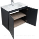 Тумба под раковину Aquanet Алвита new 80 подвесная 2 двери антрацит 00277527