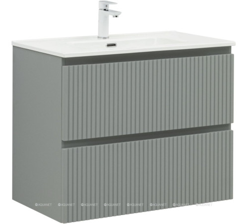 Тумба под раковину Aquanet Джейн 80 (Flat) мисти грин 00335434