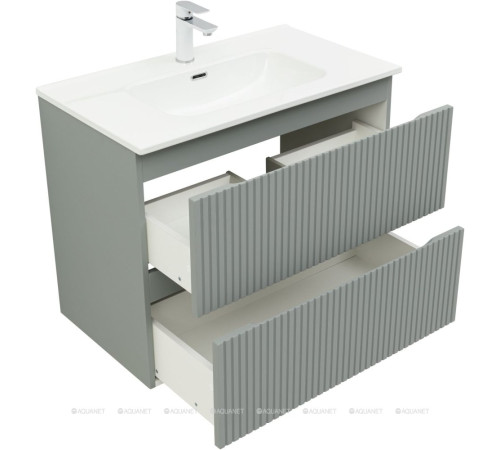 Тумба под раковину Aquanet Джейн 80 (Flat) мисти грин 00335434
