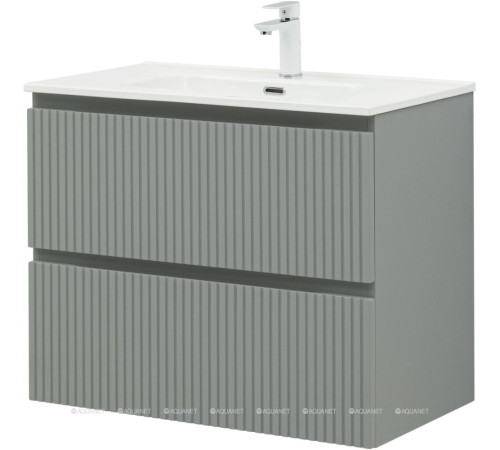 Тумба под раковину Aquanet Джейн 80 (Flat) мисти грин 00335434