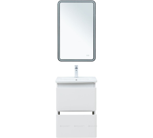 Тумба под раковину Aquanet Эмбер 50 2 ящика белый матовый 00330463