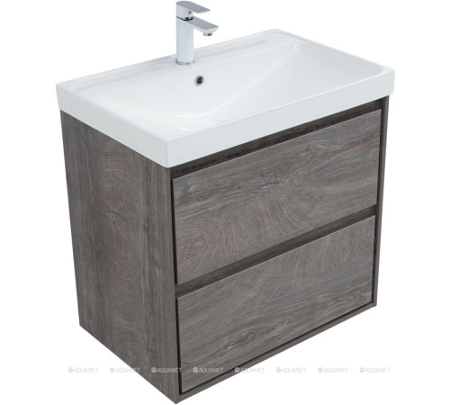 Тумба под раковину Aquanet Милан 70 см дуб рошелье подвесная 00336373