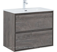 Тумба под раковину Aquanet Милан 80 см дуб рошелье подвесная 00336374