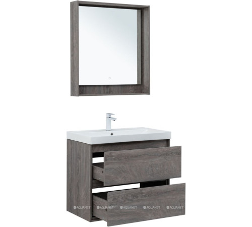 Тумба под раковину Aquanet Милан 80 см дуб рошелье подвесная 00336374