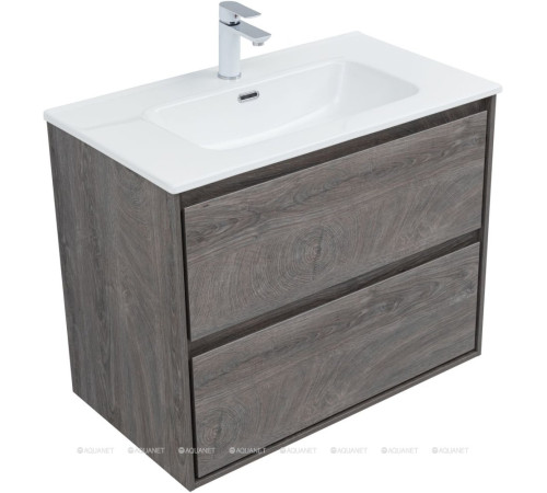 Тумба под раковину Aquanet Милан 80 см дуб рошелье подвесная 00336374